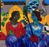 Abrar Ahmed, 36 x 36 Inch, Oil on Canvas, Figurative Painting, AC-AA-609